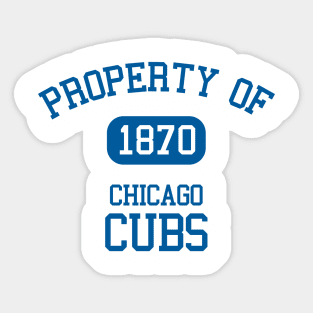 Property of Chicago Cubs Sticker